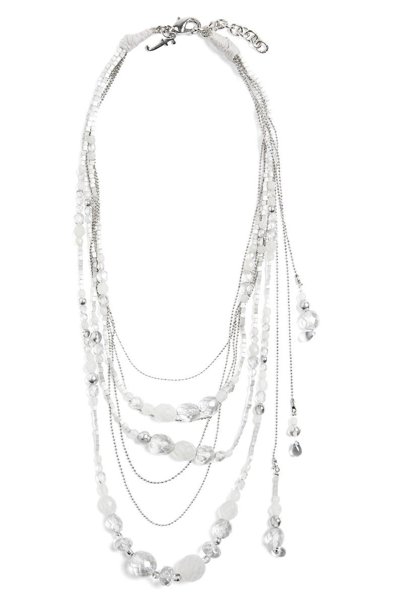 Fabiana Filippi Glass Bead Multistrand Necklace, Main, color, 