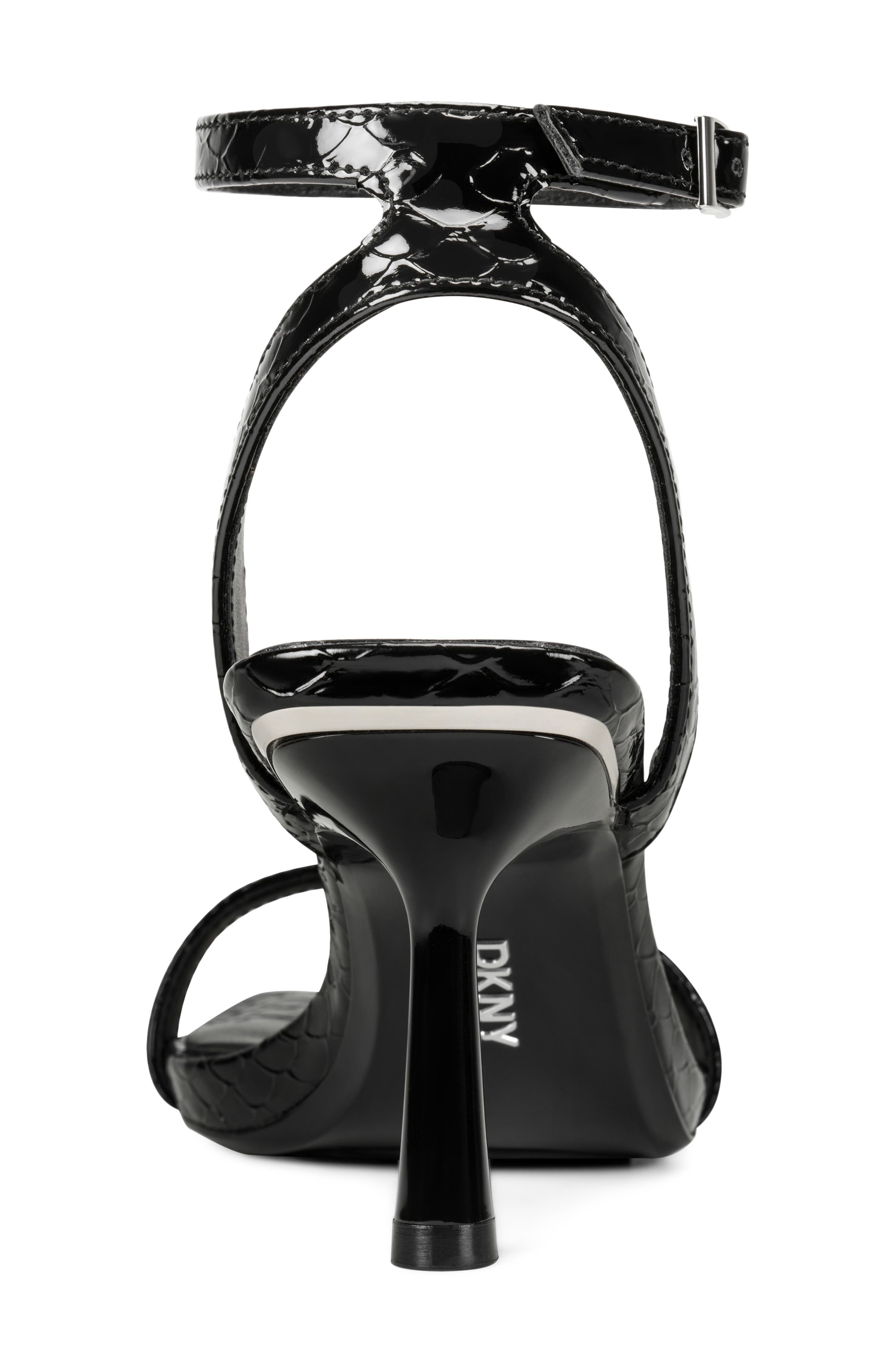 DKNY Noland Ankle Strap Sandal, Alternate, color, Black
