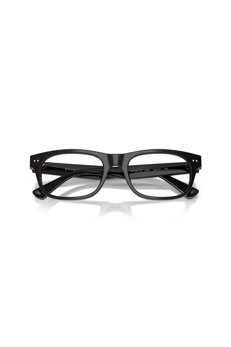 54mm Rectangle optical glasses, Alternate, color, Black