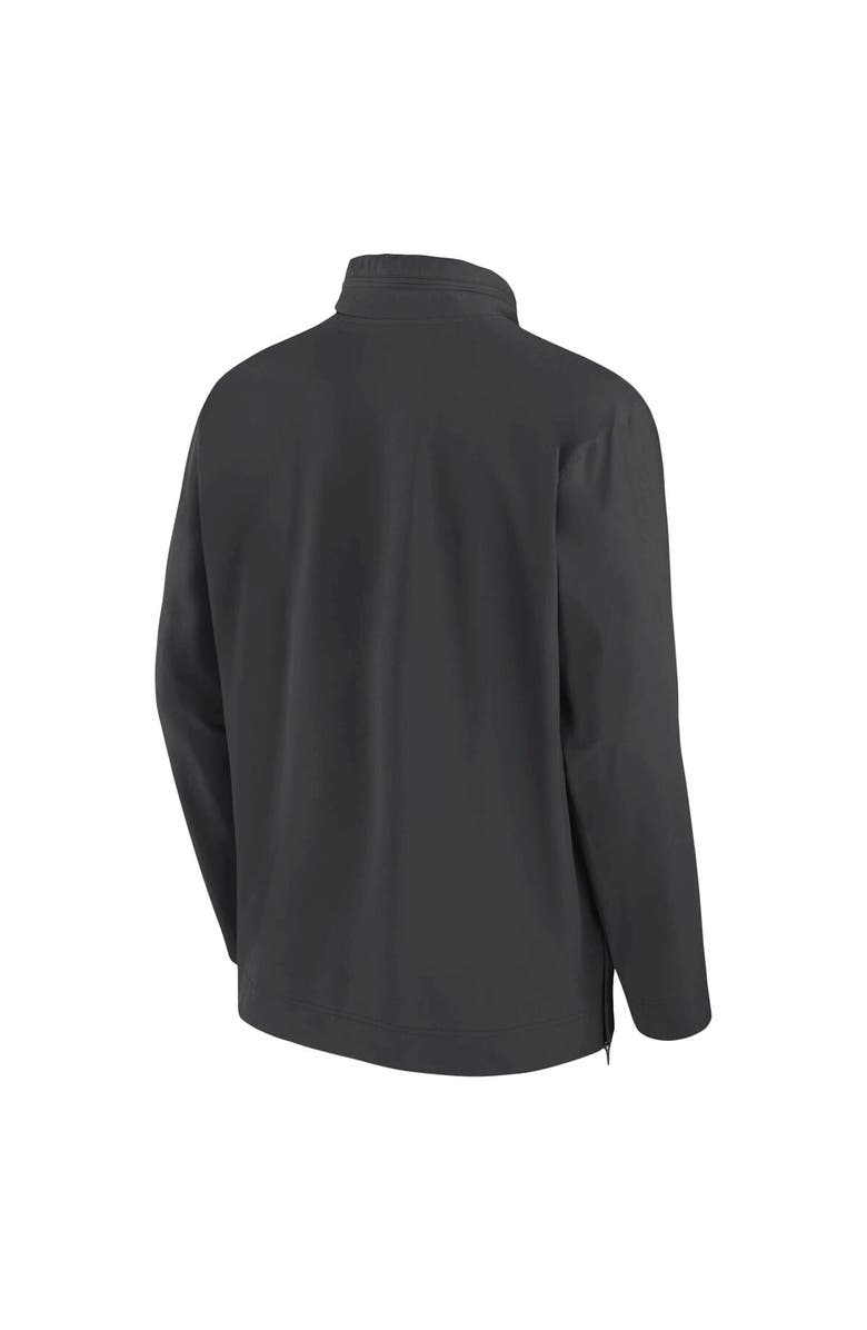 Nike Men's Nike Anthracite Kansas State Wildcats 2024 Sideline Coach Quarter-Zip Hoodie Jacket, Alternate, color, Anthracite