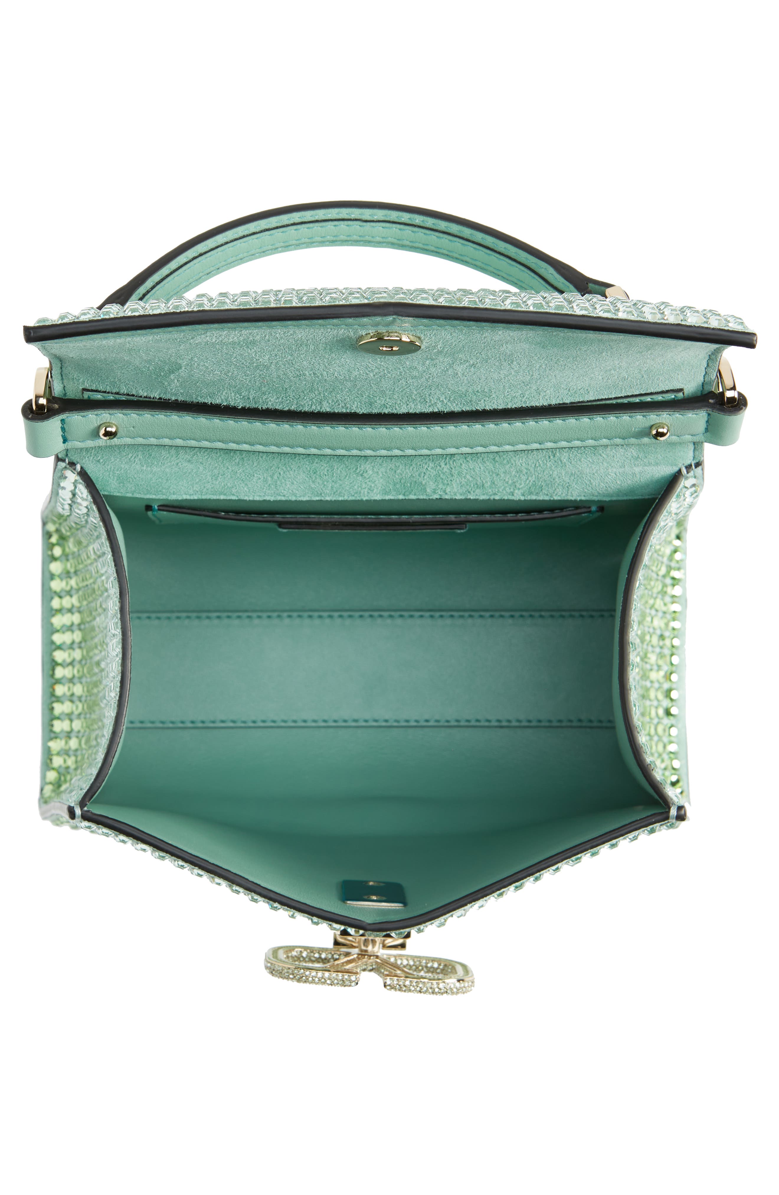 Valentino Garavani Mini VSling Crystal Embellished Top Handle Bag, Alternate, color, 