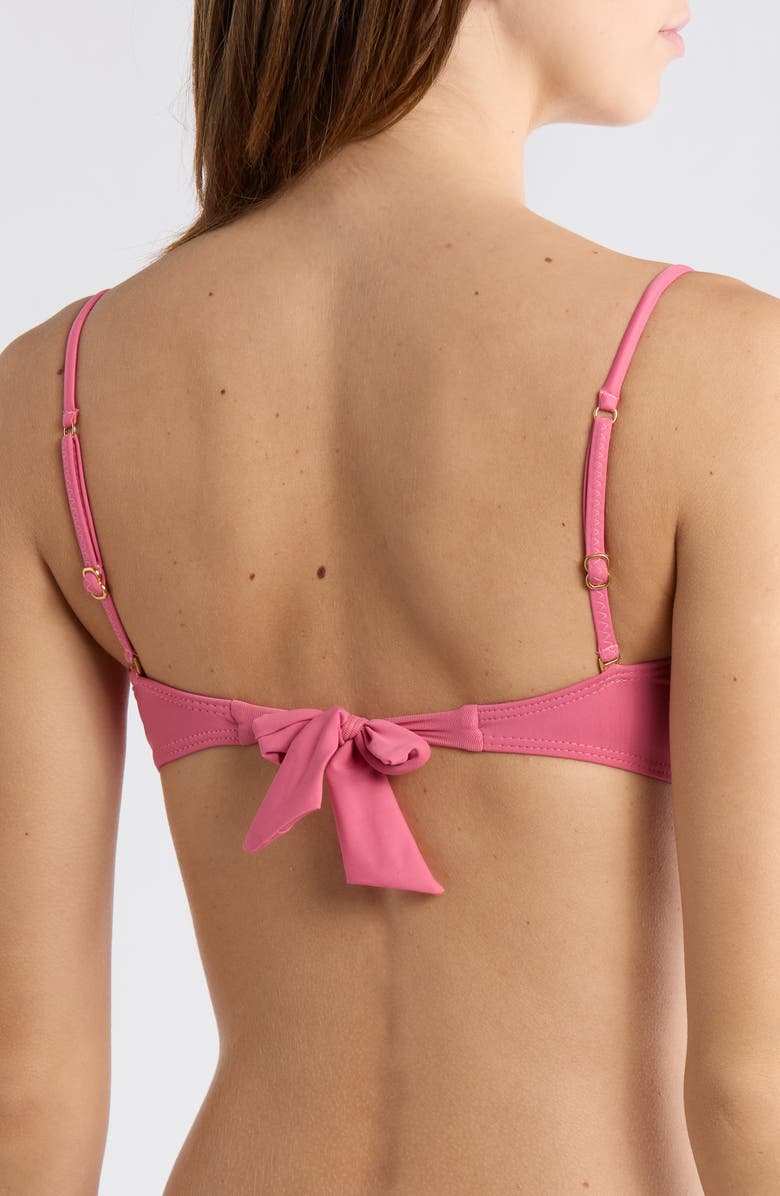 ViX Paula Hermanny Square Bandeau Bikini Top, Alternate, color, Pink