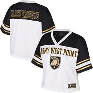 COLOSSEUM Women's Colosseum  White Army Black Knights Treasure Cropped Football Jersey