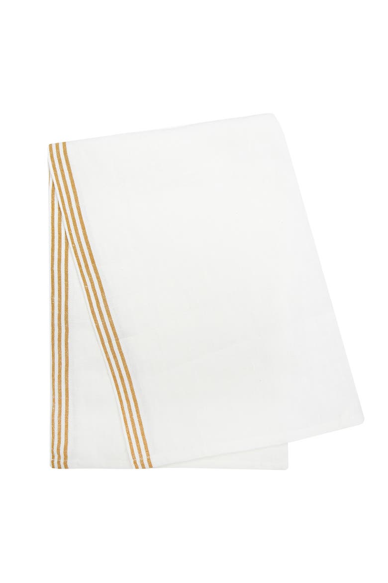 Alsace Tea Towels - Set of 2, Alternate, color, White, Mustard 20" x 30"