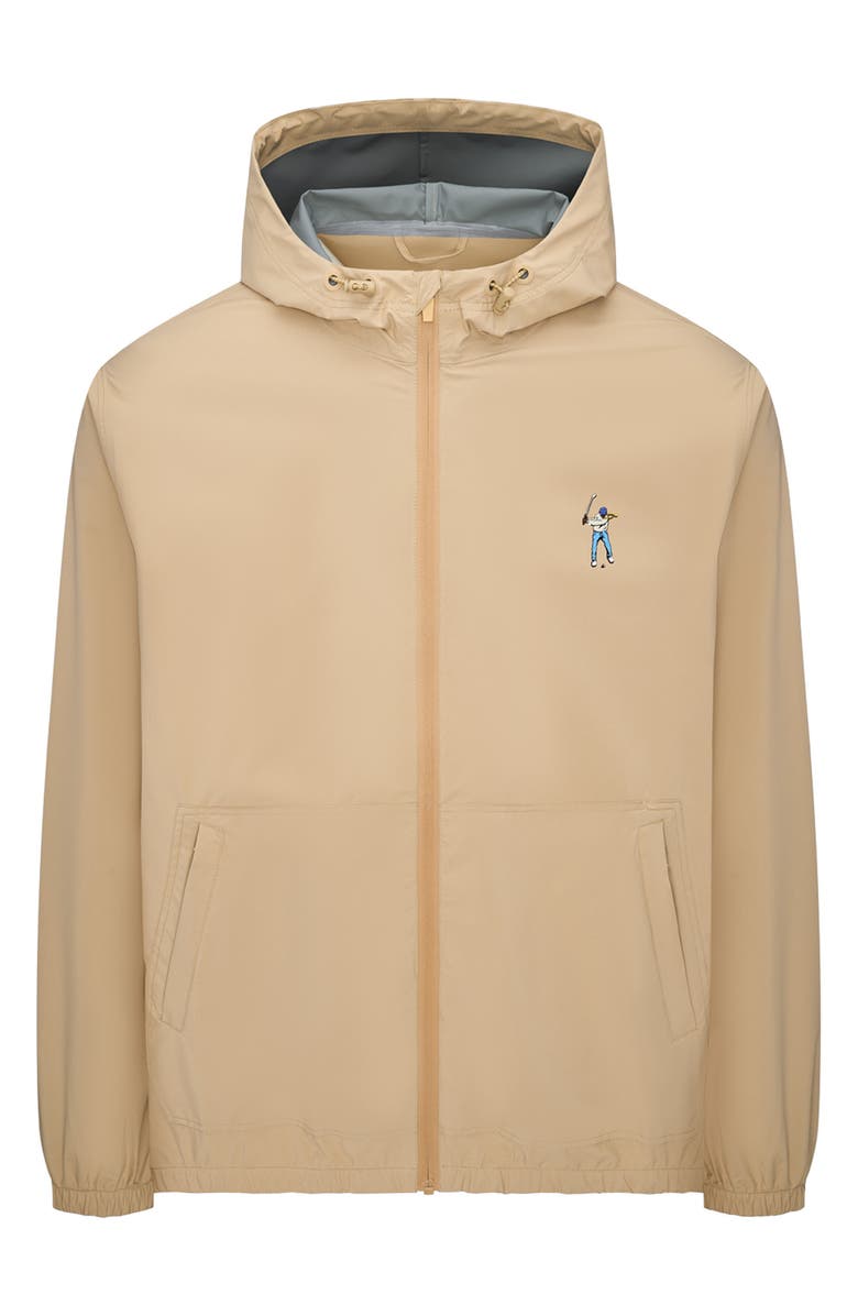 Eastside Golf Flyweight Waterproof Rain Jacket, Main, color, Pale Khaki
