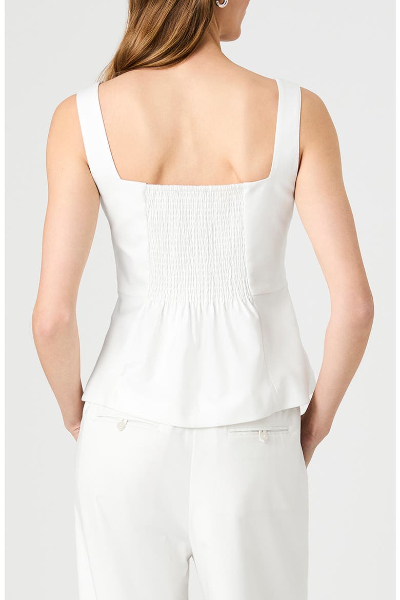 Square Neck Twill Top, Alternate, color, SUMMER WHITE