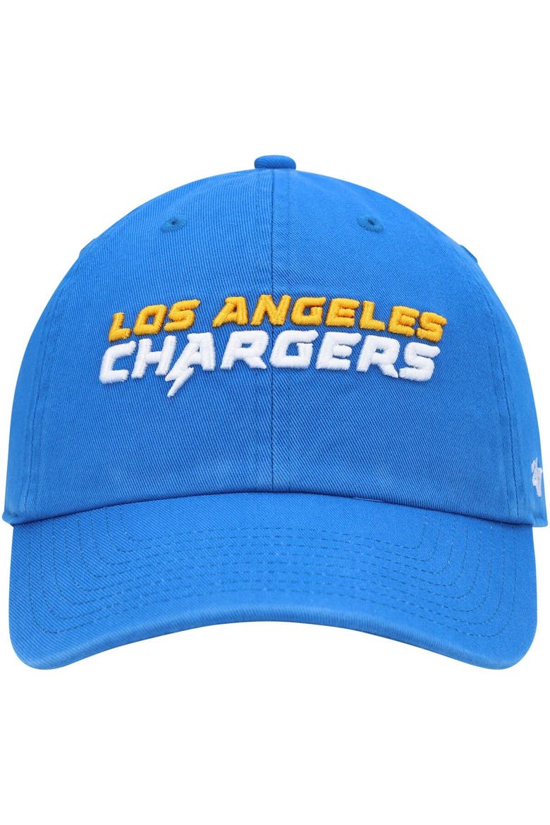 Men's '47 Powder Blue Los Angeles Chargers Clean Up Script Adjustable Hat, Alternate, color, Powder Blue