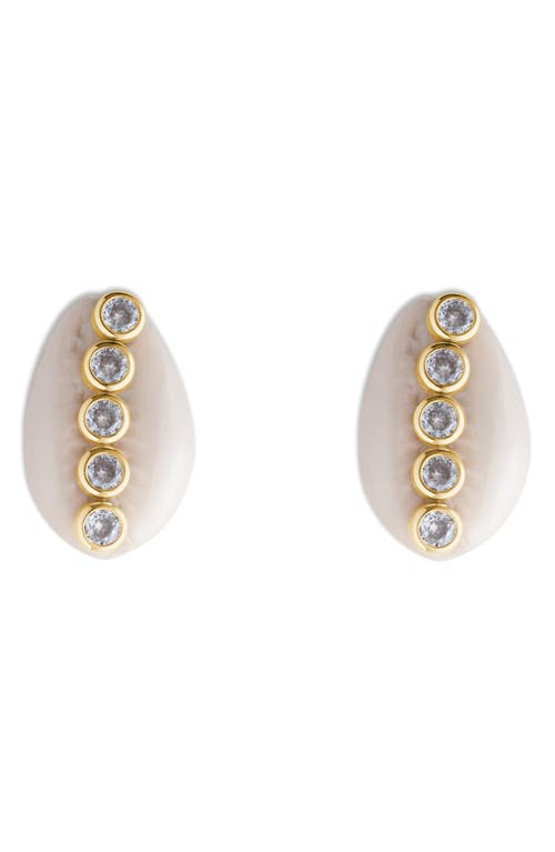 Eliou Wren Shell Earrings In Gold