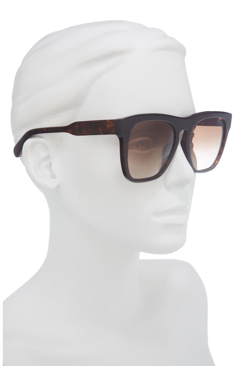 56mm Square Sunglasses, Alternate, color, HAVANA HAVANA BROWN
