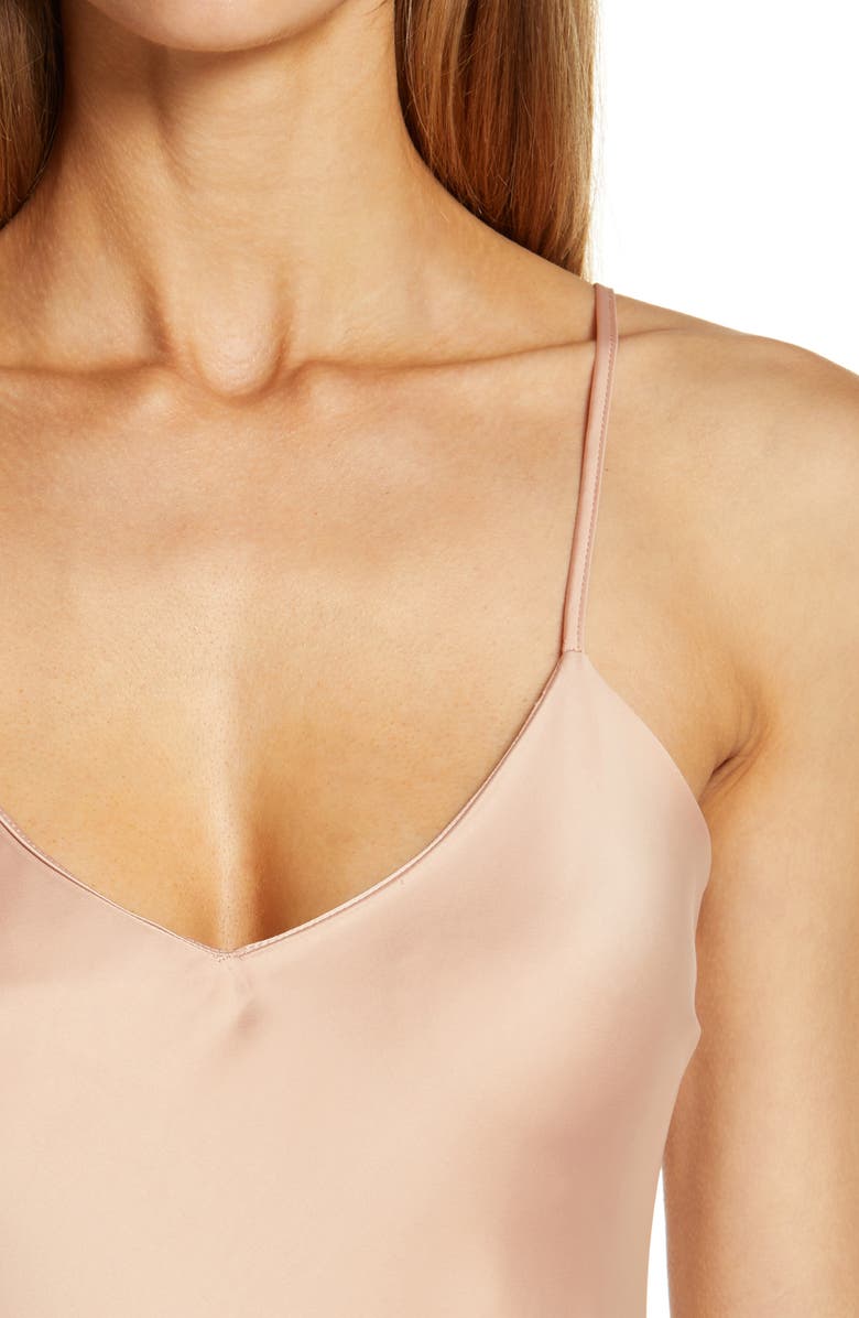 Etam Claire Open Back Satin Chemise, Alternate, color, 