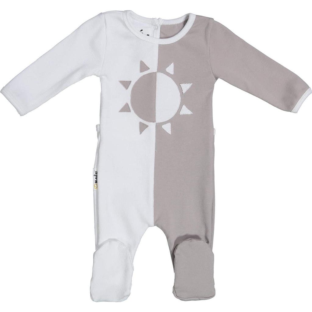 Maniere Manière Whimsical Shape Footie In Gray