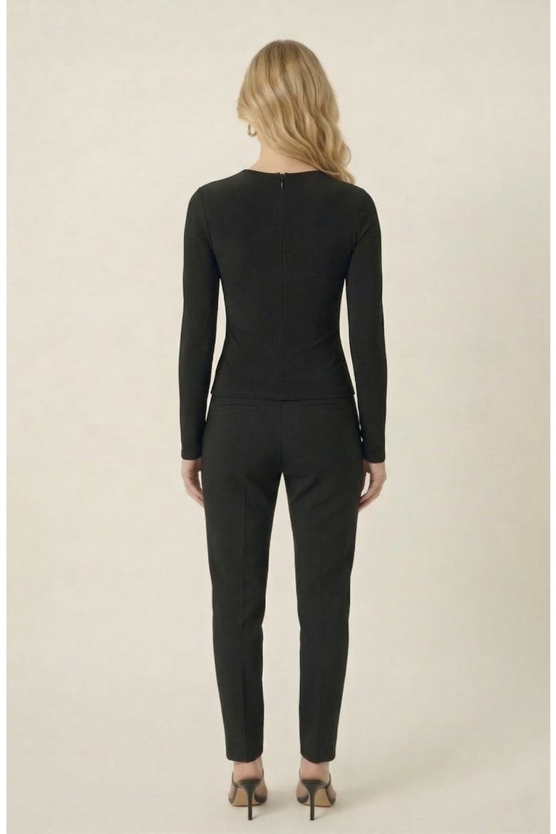 Cutout Twist Front Top with Gold Hardware, Alternate, color, Black