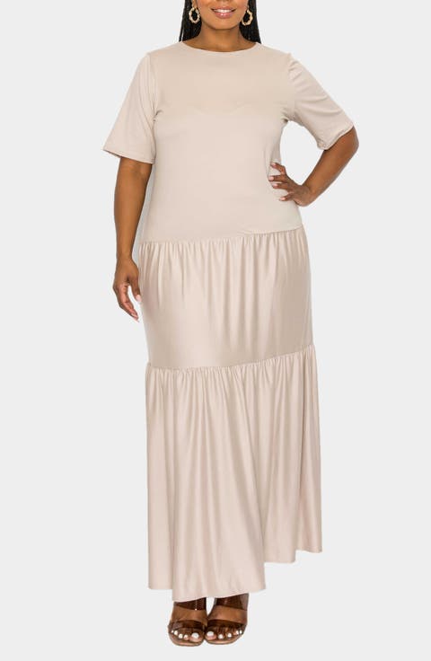Jourdan Tiered Maxi Dress (Plus)