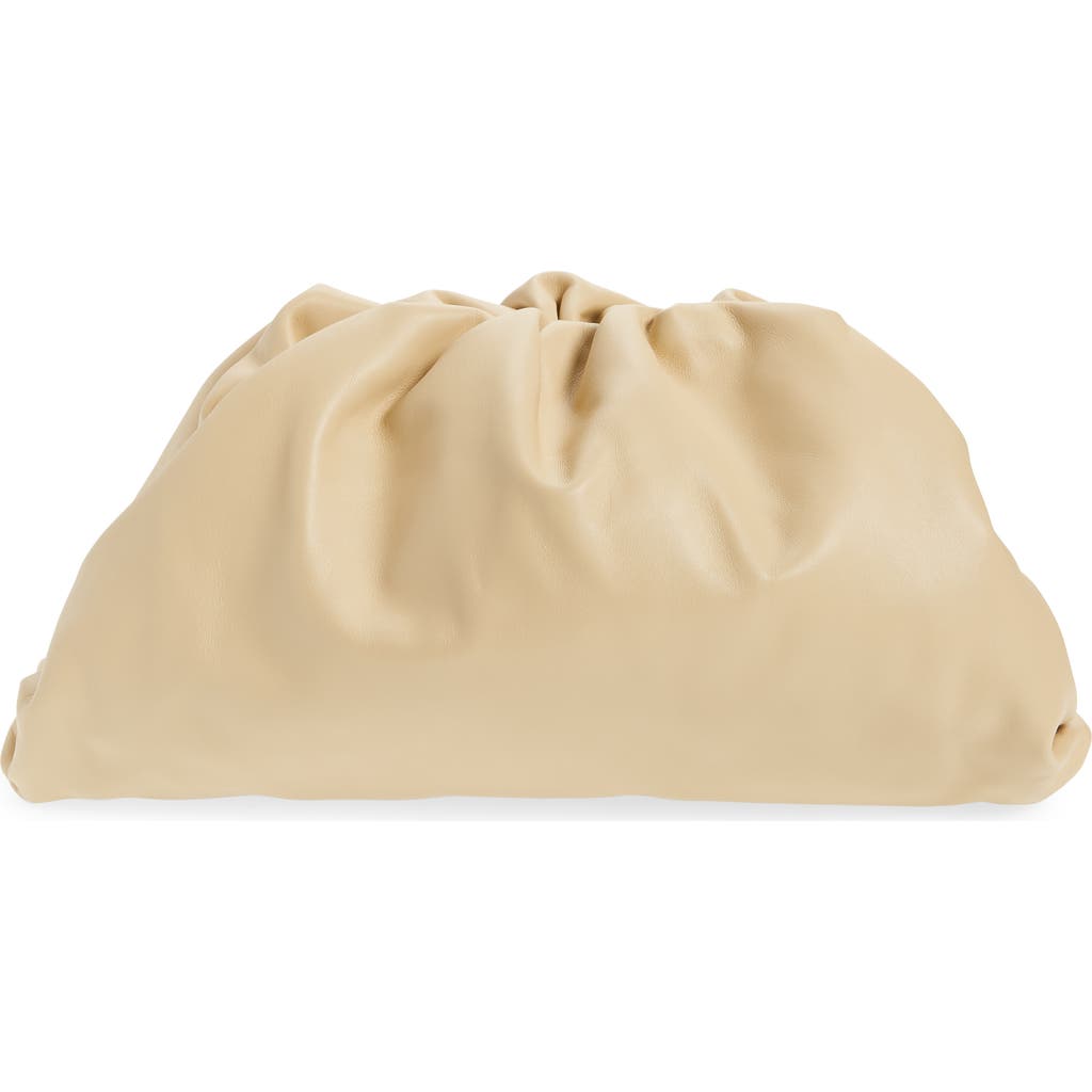 Bottega Veneta The Pouch Leather Clutch In Brown