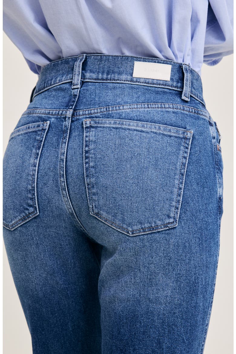 Patti Side Slit Straight Leg High Rise Jeans, Alternate, color, NORTH CURRENT VINTAGE