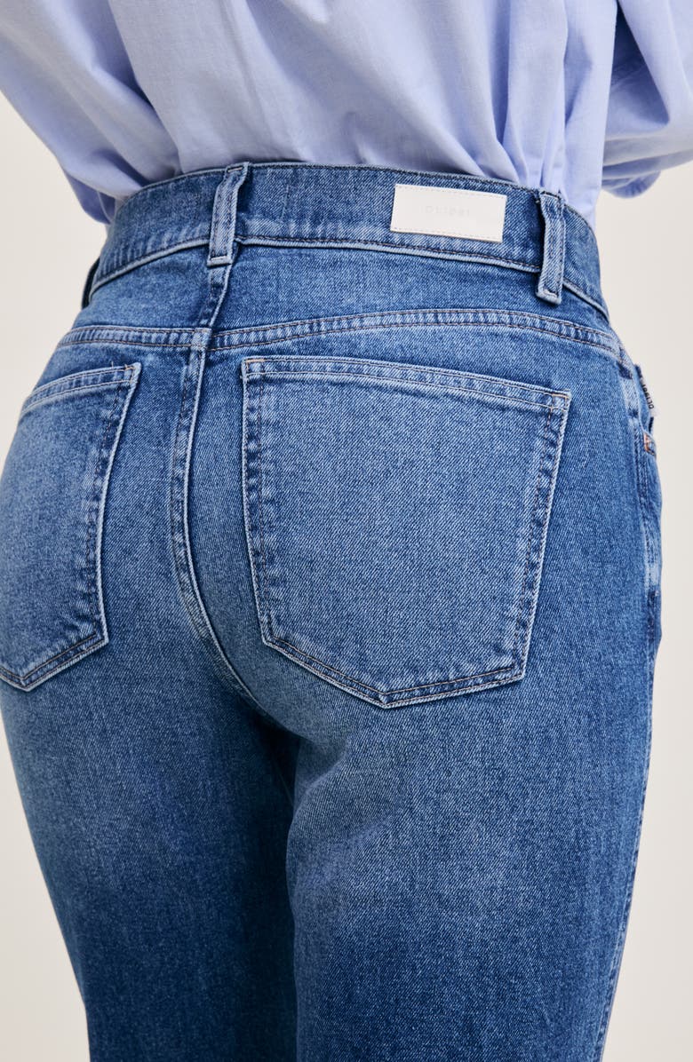 DL1961 Patti Side Slit Straight Leg High Rise Jeans, Alternate, color, 