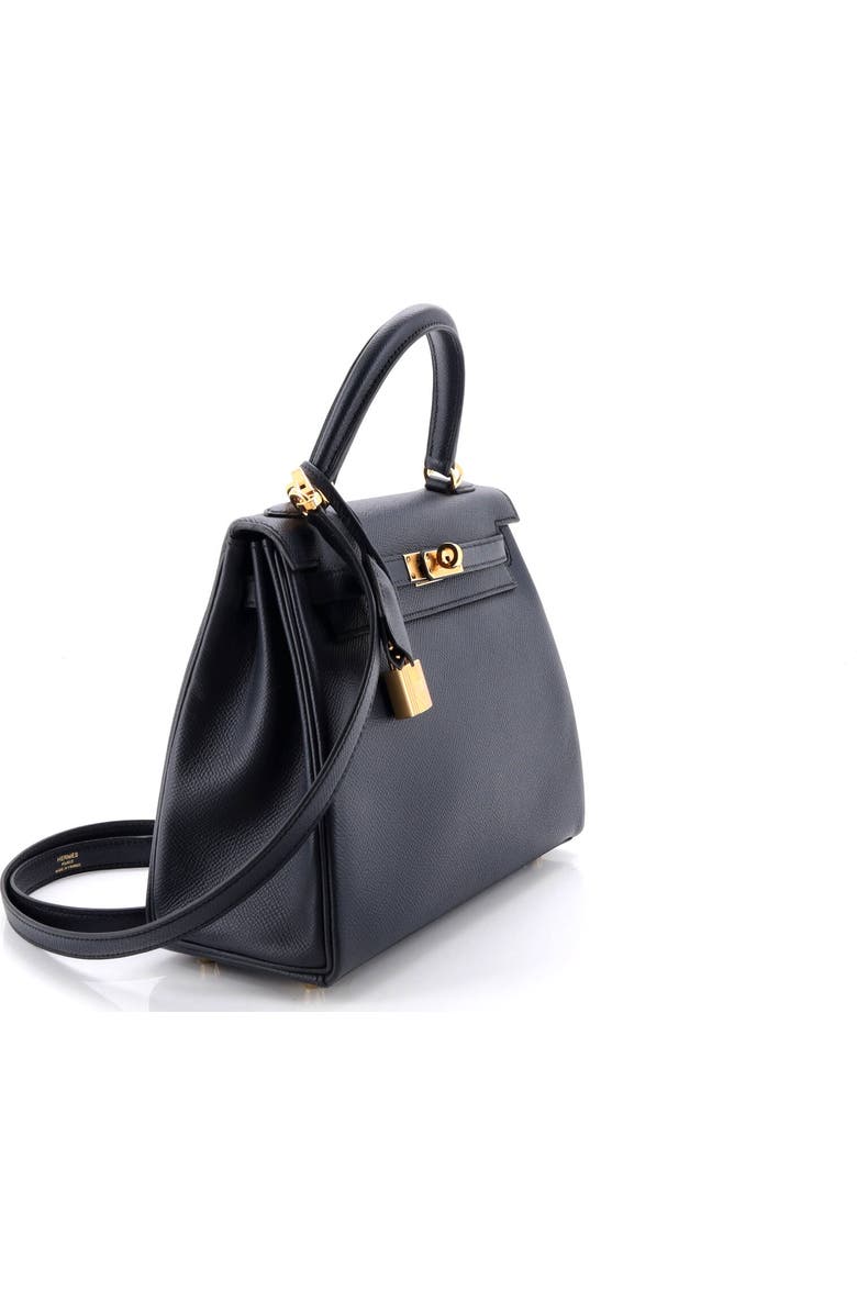 Pre-Owned Hermes Kelly Handbag Blue Epsom with Gold Hardware 25, Alternate, color, Indigo