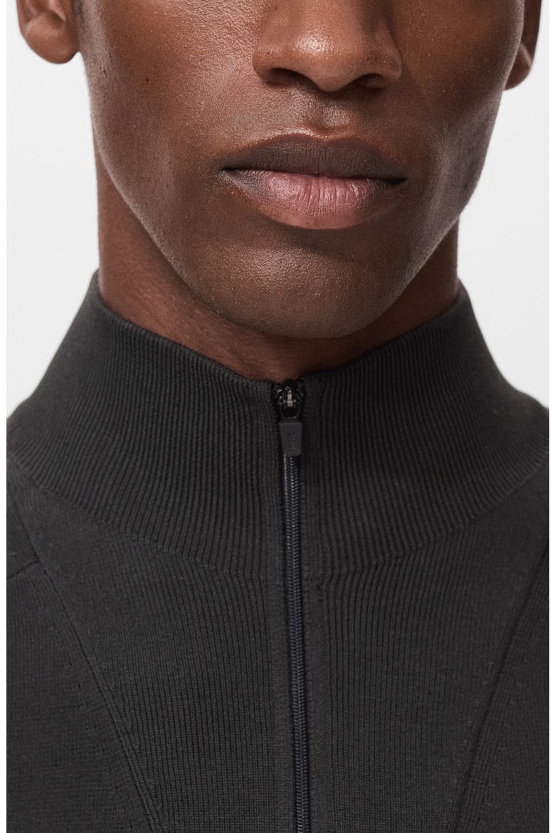 Thermoregulated Quarter Zip Sweater, Alternate, color, DARK GREEN