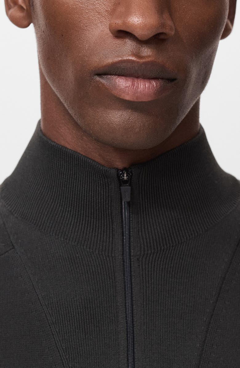 MANGO Thermoregulated Quarter Zip Sweater, Alternate, color, Dark Green