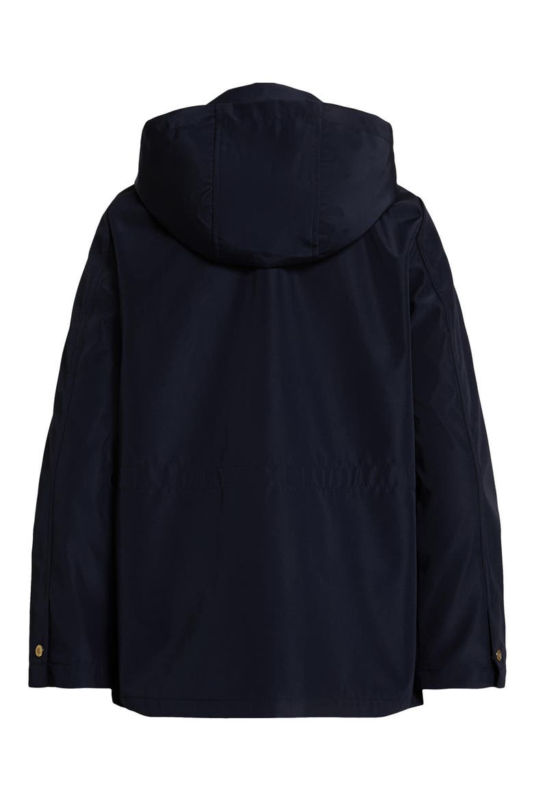 Hooded Bonded Raincoat, Alternate, color, NAVY