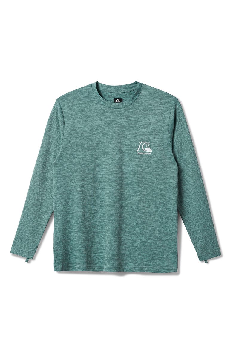 Quiksilver DNA Logo Surf Long Sleeve Rashguard, Main, color, Jade Heather