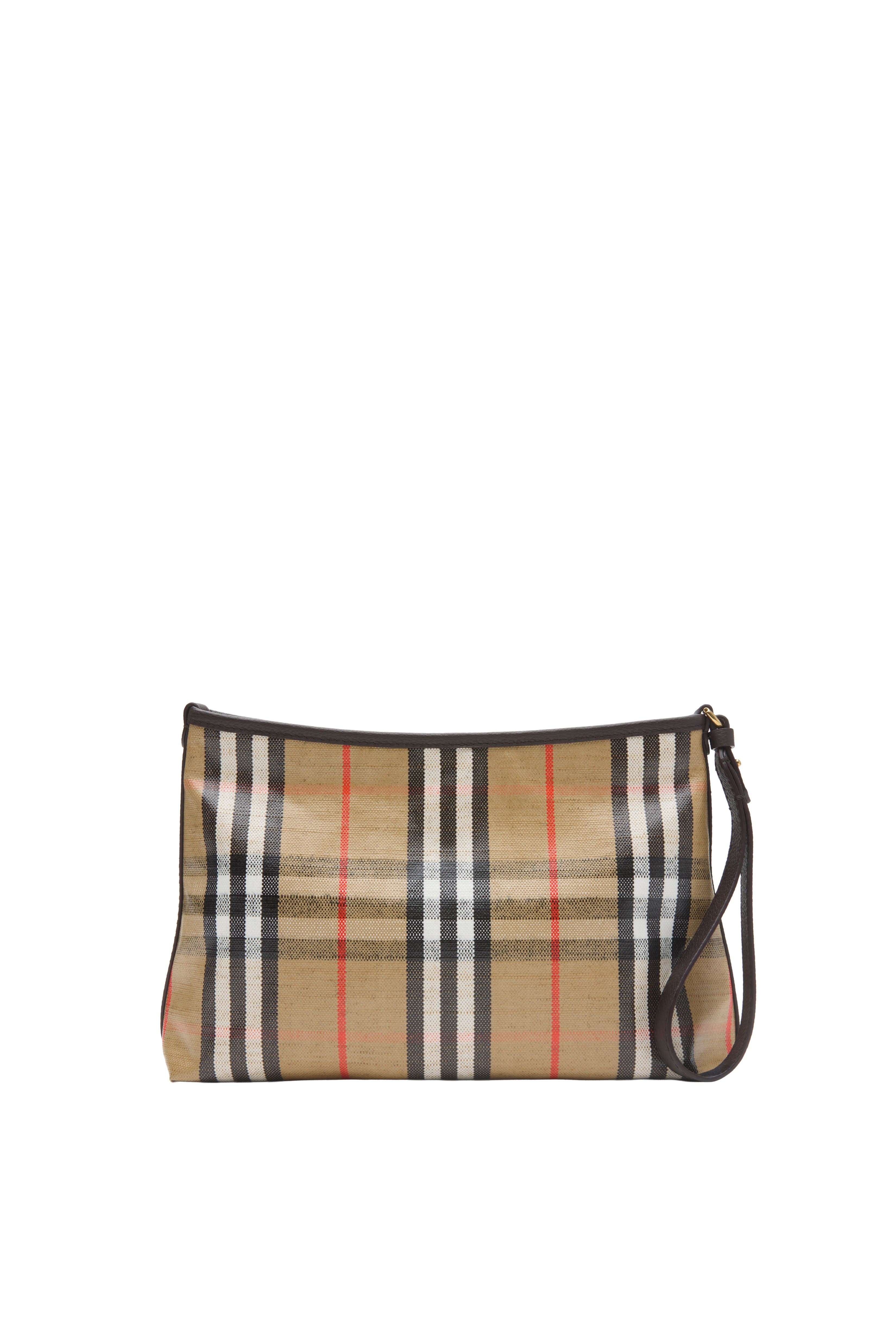 Burberry Highlands Pouch, Alternate, color, Sand Beige