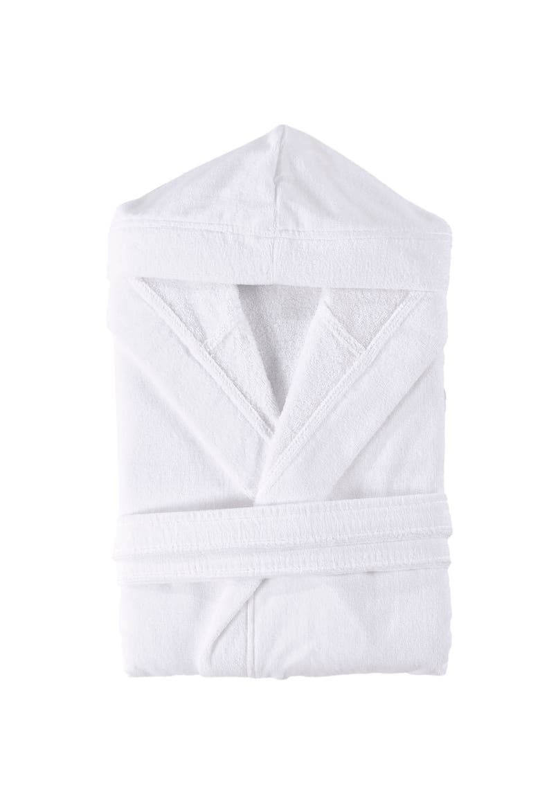 Ottoman Rolls Bathrobe, Alternate, color, WHITE/ ANTHRACITE