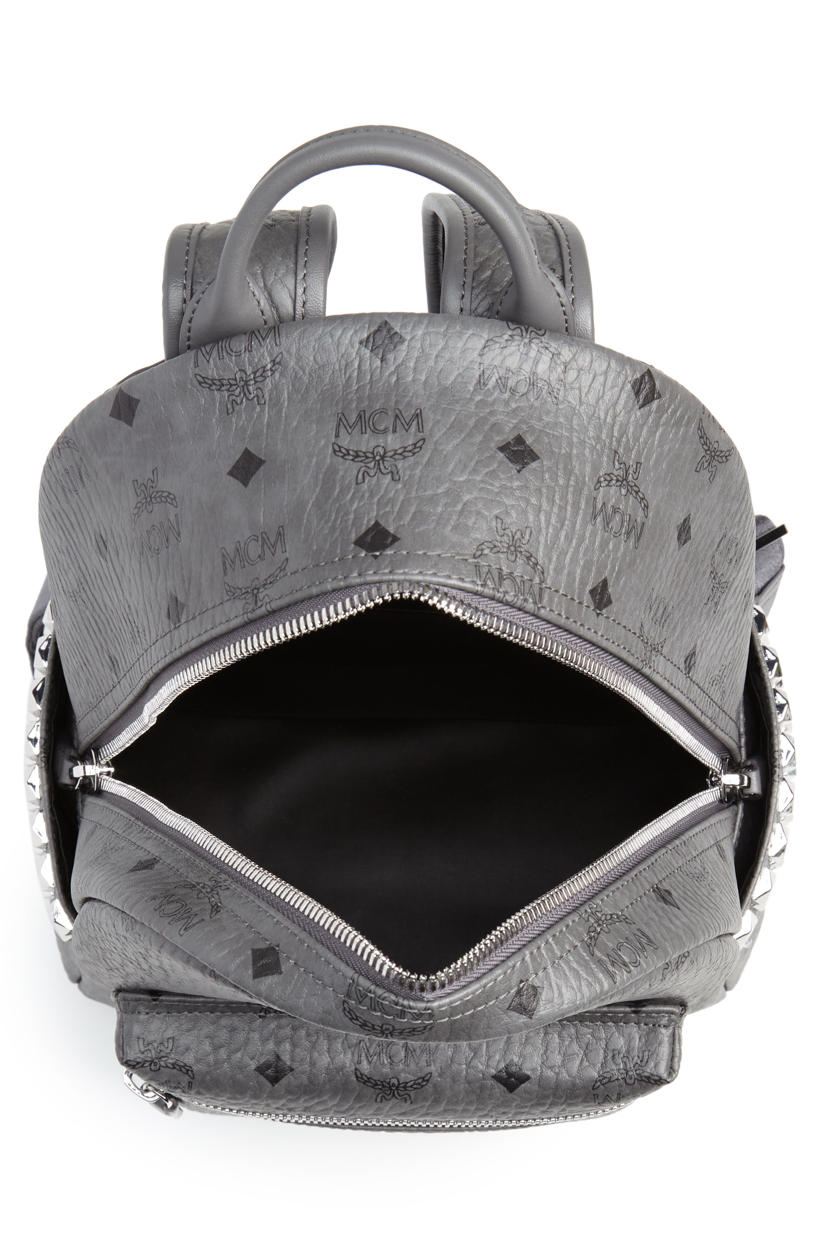 MCM Small Stark Side Stud Backpack, Alternate, color, 
