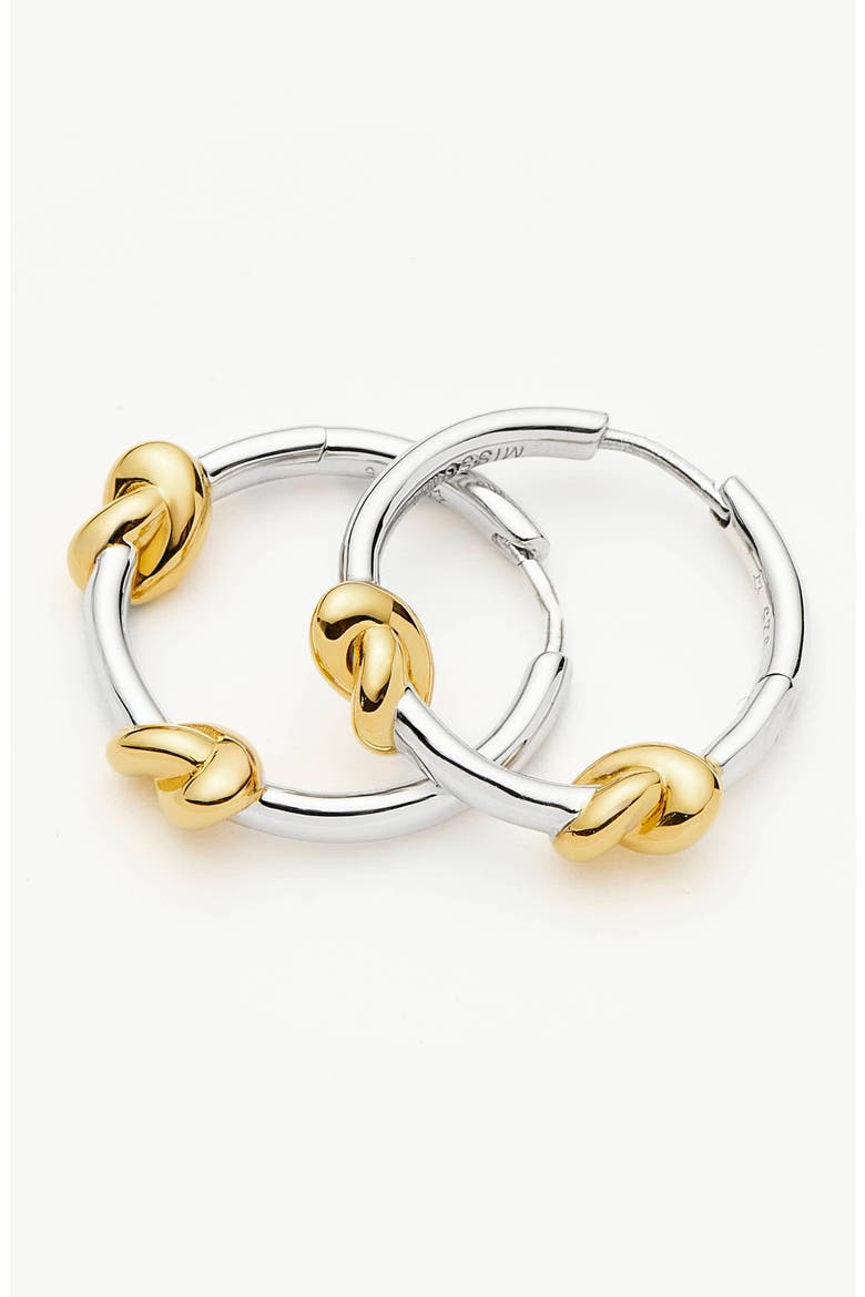 x Lucy Williams Small Knot Hoop Earrings, Alternate, color, GOLD PLATED/SILVER PLATED