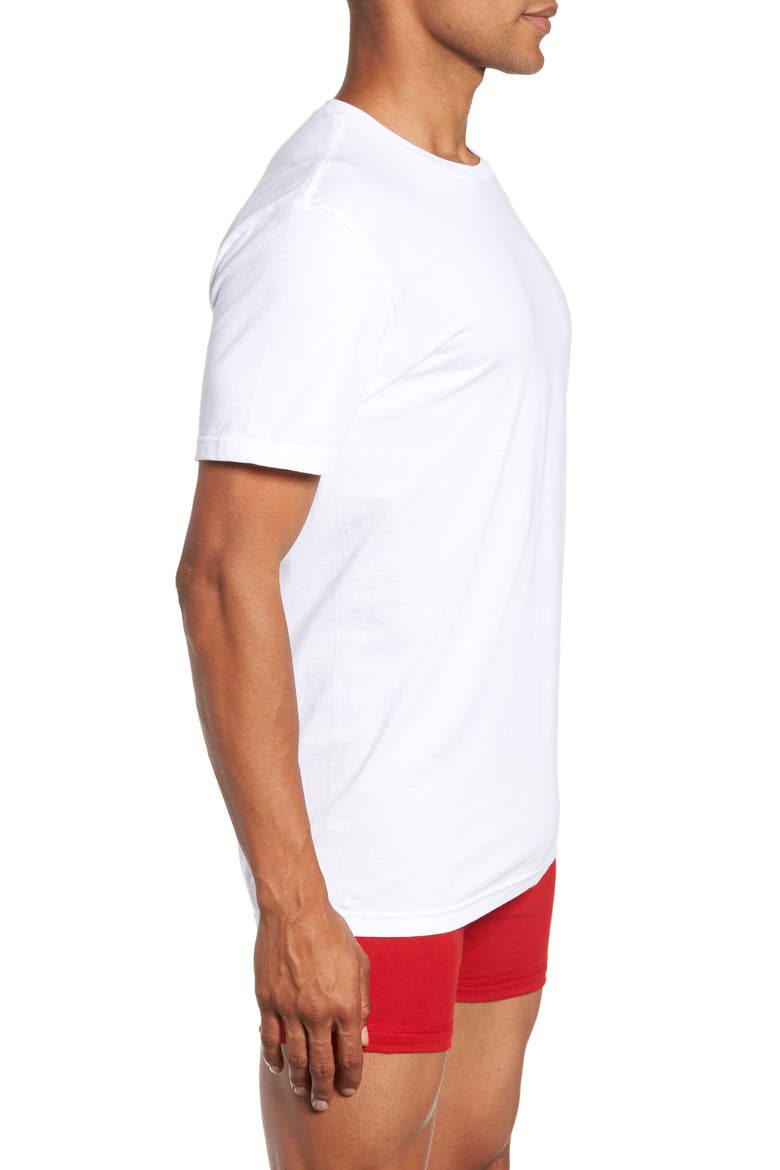 5-Pack Crewneck Undershirts, Alternate, color, WHITE