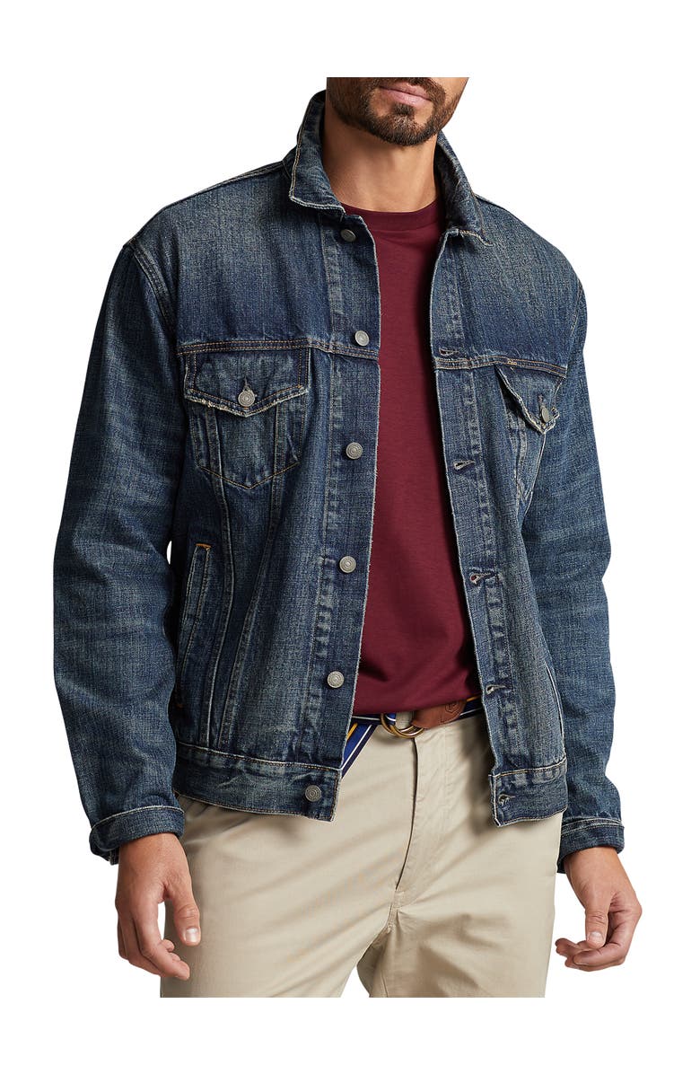 Polo Ralph Lauren Big & Tall Denim Icon Trucker Jacket, Main, color, Trenton