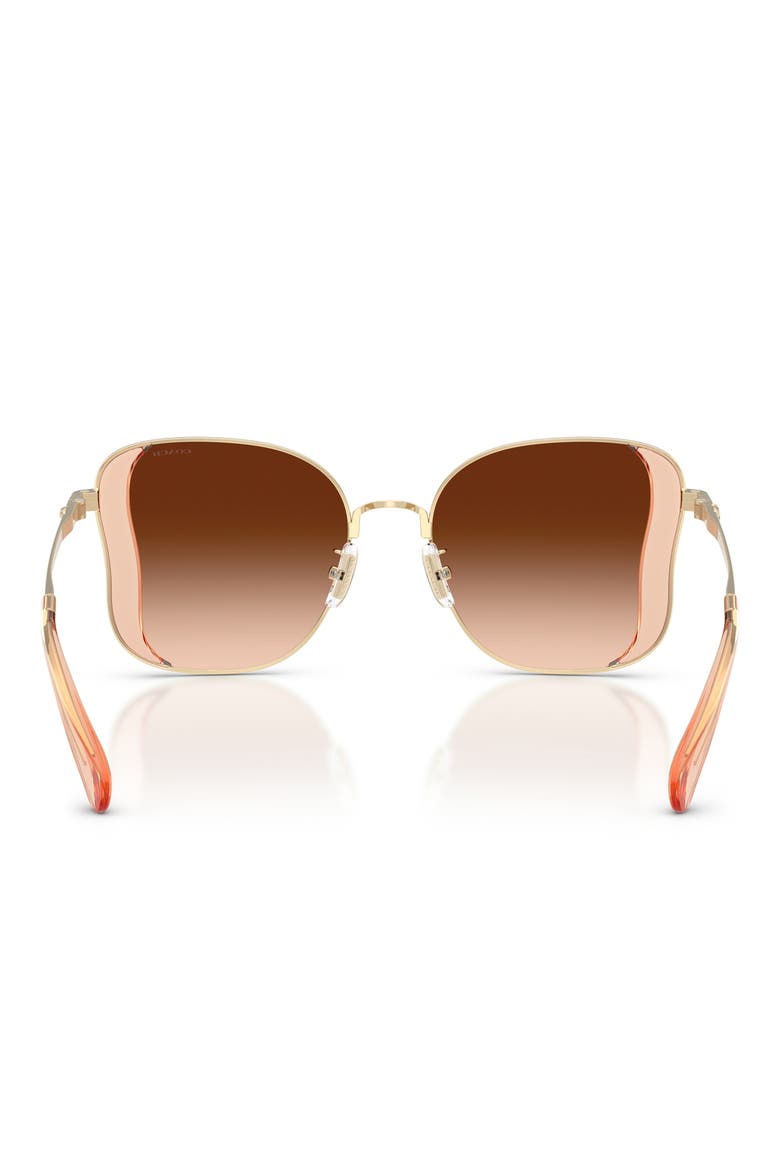 50mm Gradient Square Sunglasses, Alternate, color, CHAMPAGNE / LIGHT GOLD / BROWN GRADIENT