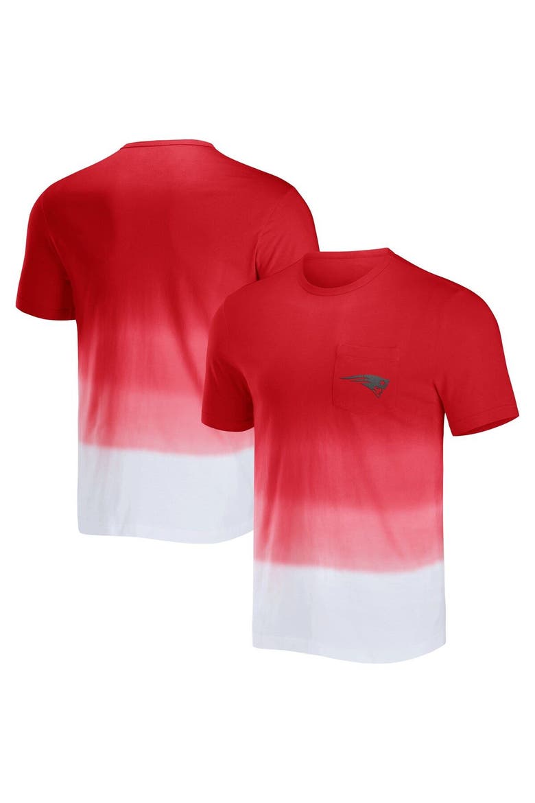 Men's NFL x Darius Rucker Collection by Fanatics Red/White New England Patriots Dip Dye Pocket T-Shirt, Main, color, Red
