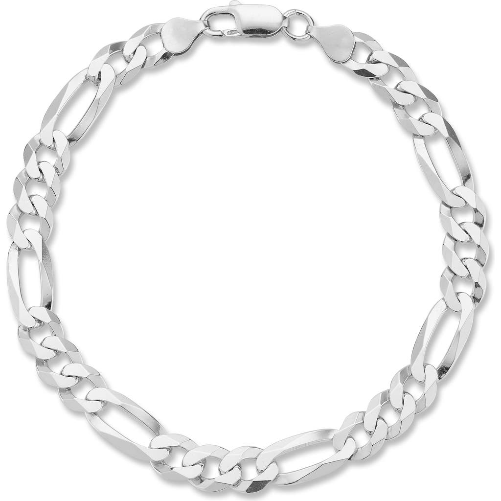 Yield Of Men Sterling Silver Figaro Link Bracelet In Metallic