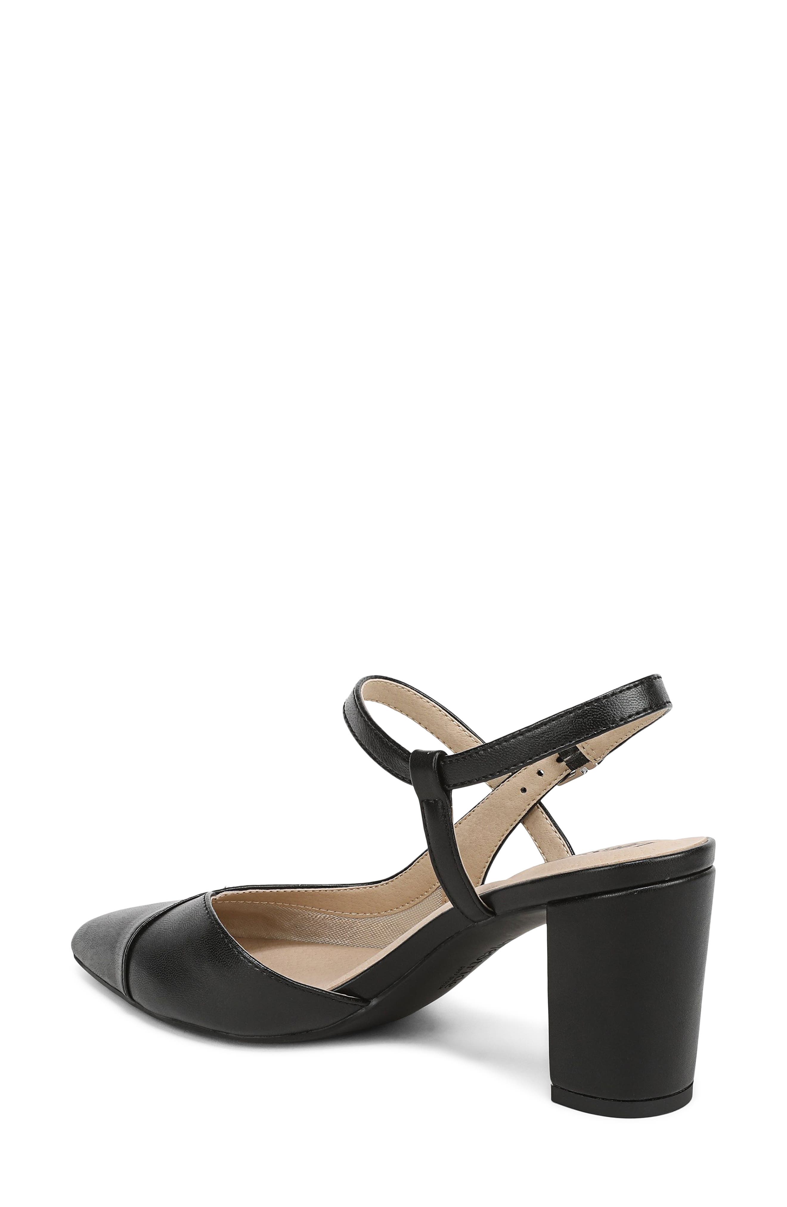 LifeStride Raelynn Slingback Half d'Orsay Pointed Toe Pump, Alternate, color, Black