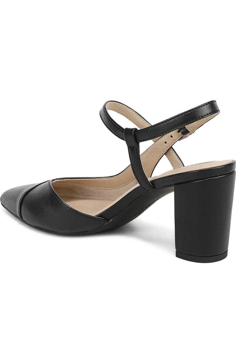 LifeStride Raelynn Slingback Half d'Orsay Pointed Toe Pump, Alternate, color, Black