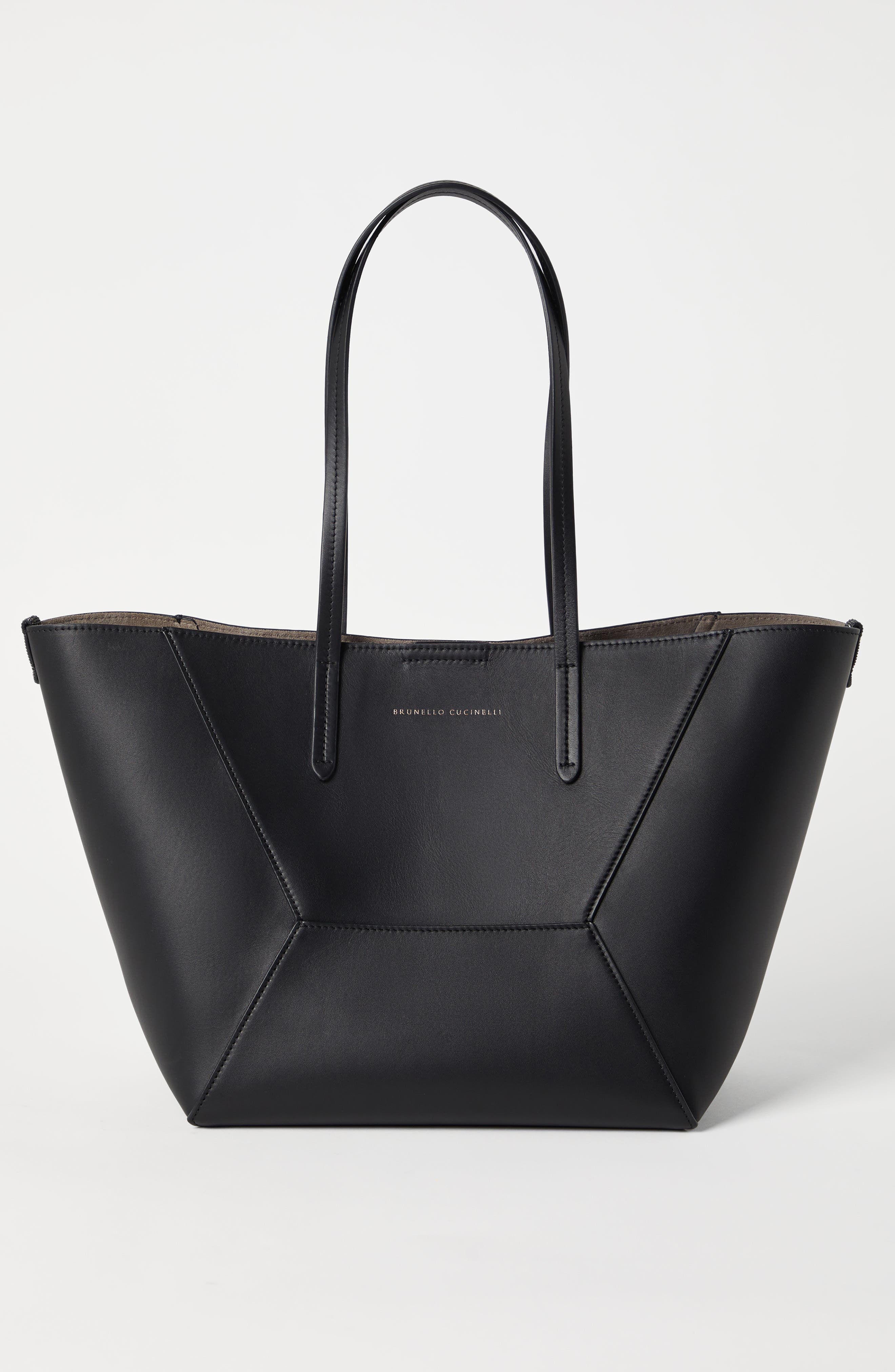 Brunello Cucinelli Shopper bag with monili, Alternate, color, 