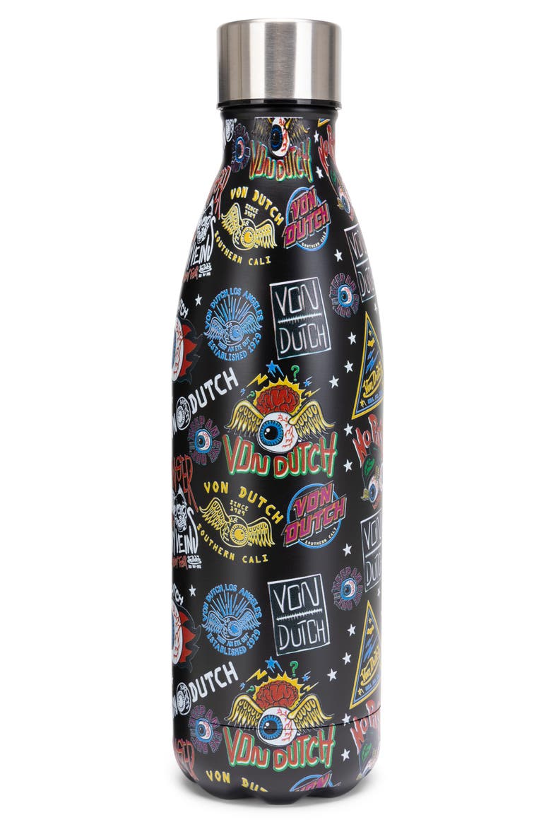 BPA Free 24oz Hydration Stainless Steel Bottle, Main, color, Black Jax