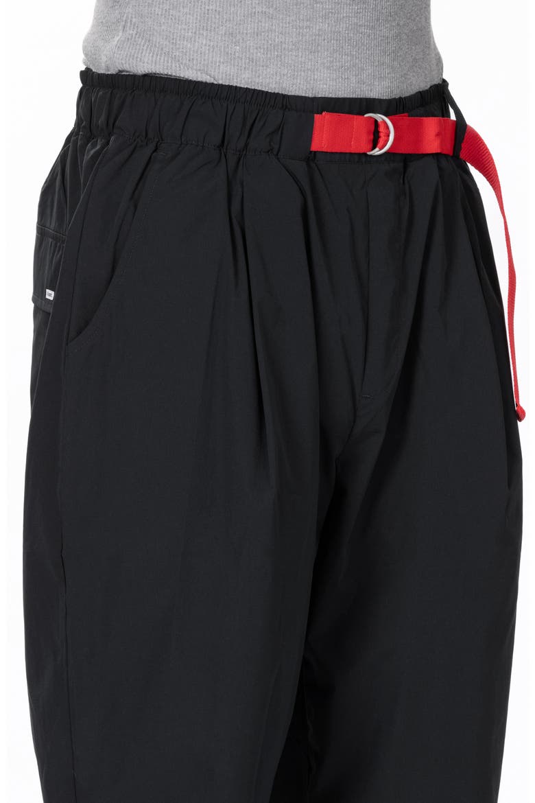 Featherlight Loose Fit Belted Pants, Alternate, color, BLACK
