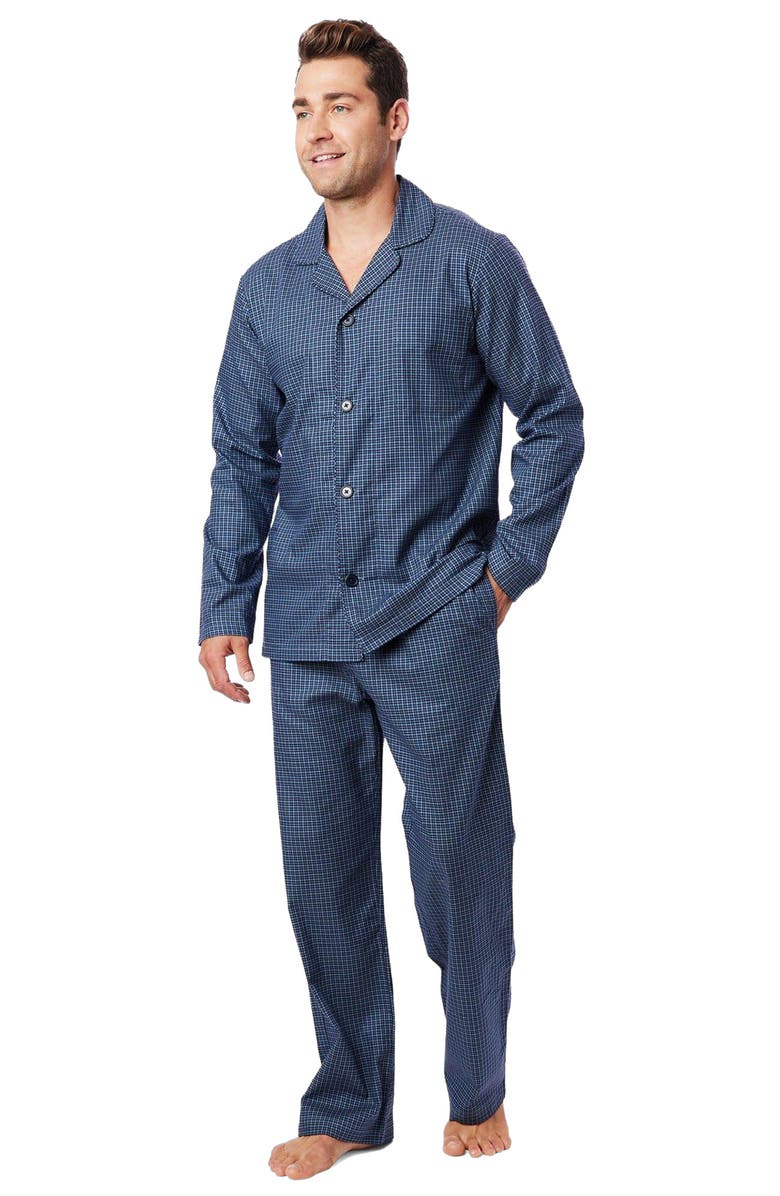 The Cat's Pajamas Men's Flannel Pajama Set, Alternate, color, Lisbon