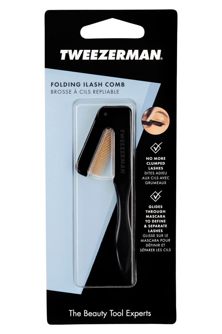 Folding Travel Size iLashcomb, Alternate, color, BLACK
