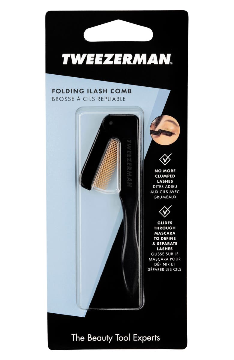 TWEEZERMAN Folding Travel Size iLashcomb, Alternate, color, Black