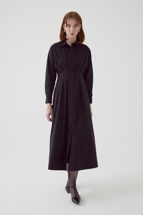 Regular Fitted Waist Shirt Dress