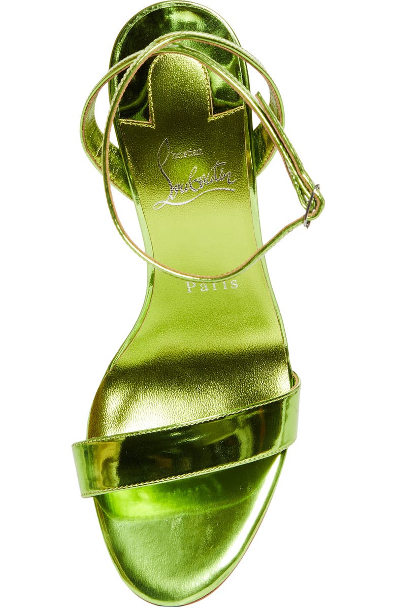 Christian Louboutin Miss Z Ankle Strap Sandal, Alternate, color, Kiwi/ Lin Kiwi