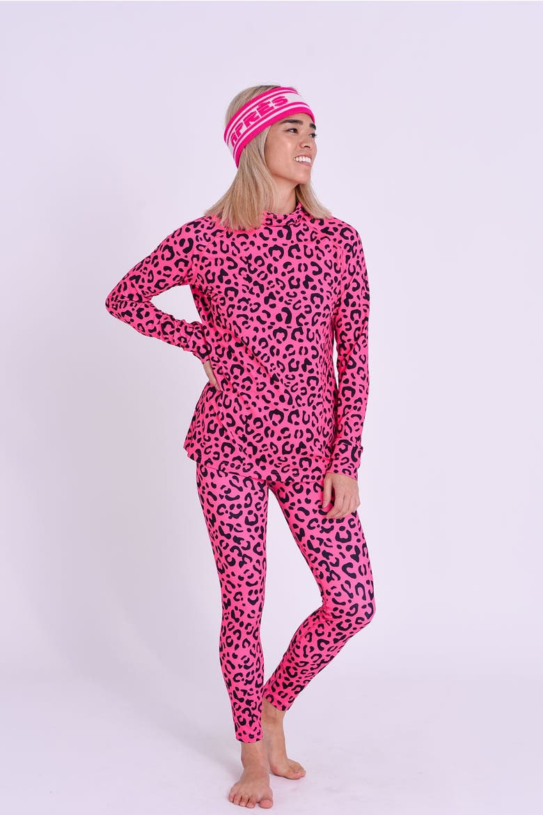 Baselayer Top - Hotel California Pink Leopard Women's, Alternate, color, multi-colour