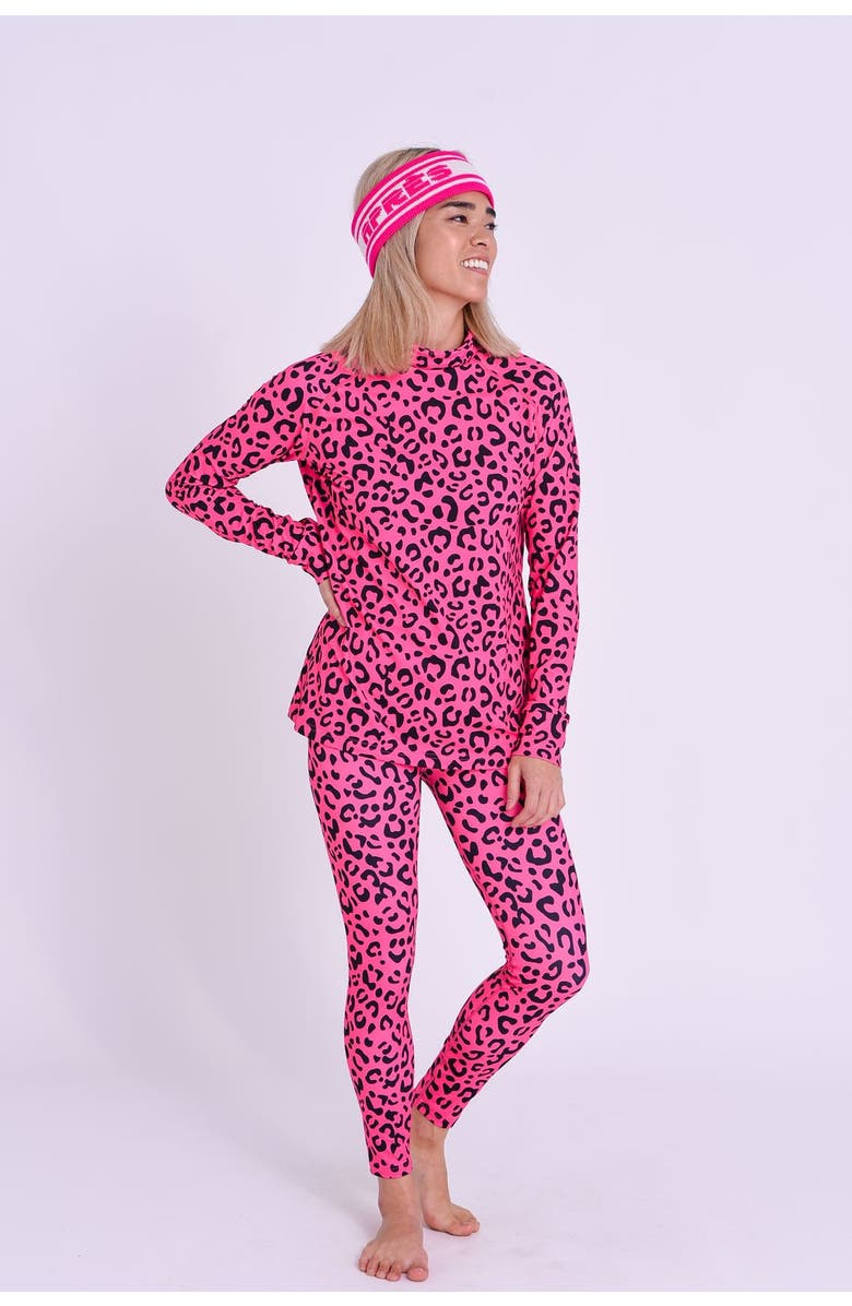 OOSC Baselayer Top - Hotel California Pink Leopard Women's, Alternate, color, Multi-Colour