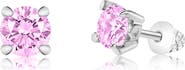 Chanteur Kids' Pink Crystal Stud Earrings