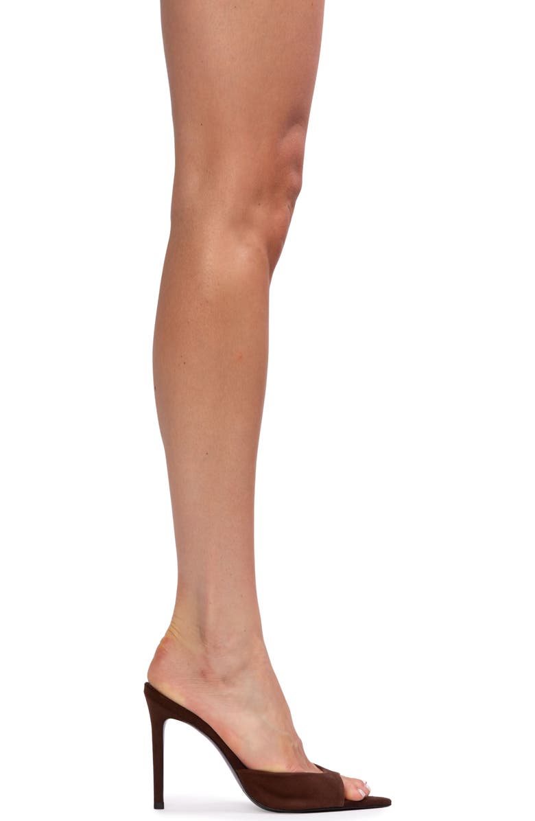 BLACK SUEDE STUDIO Brea Suede Mule, Alternate, color, Brownie Suede