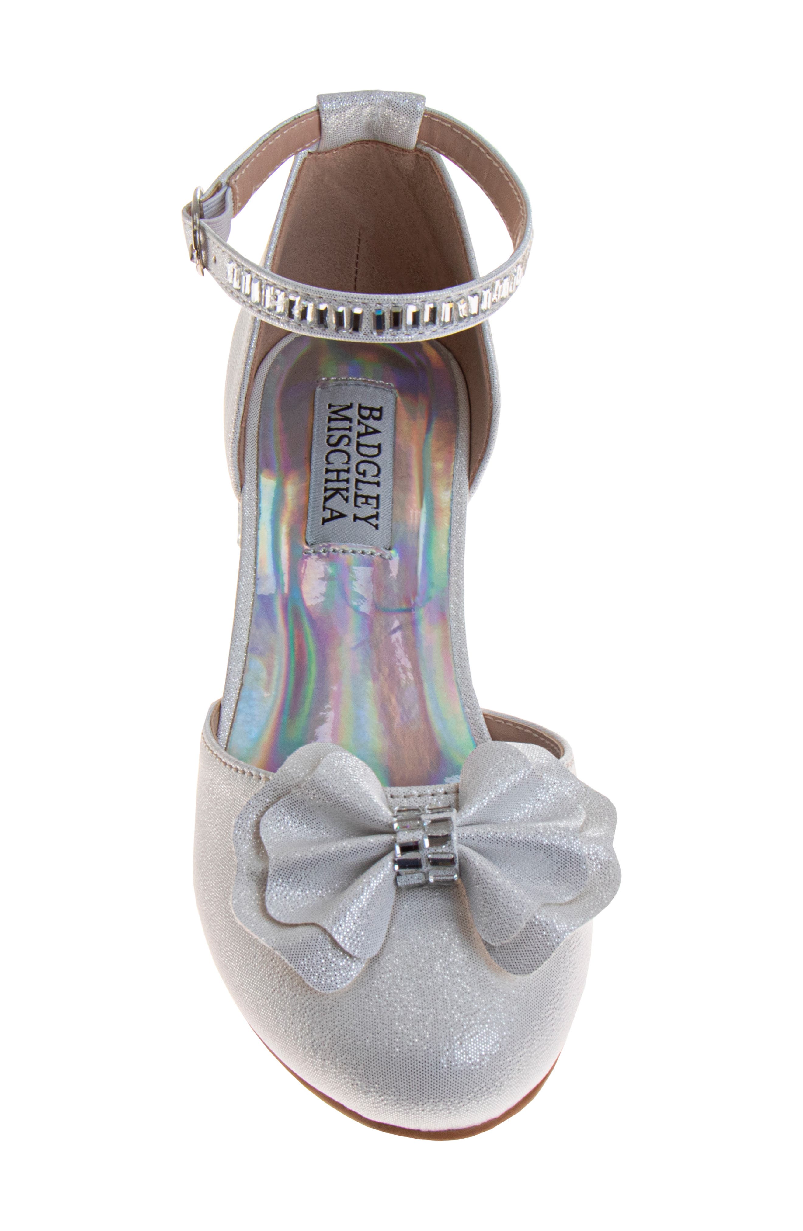 Badgley Mischka Collection Kids' Ankle Strap Pump, Alternate, color, 