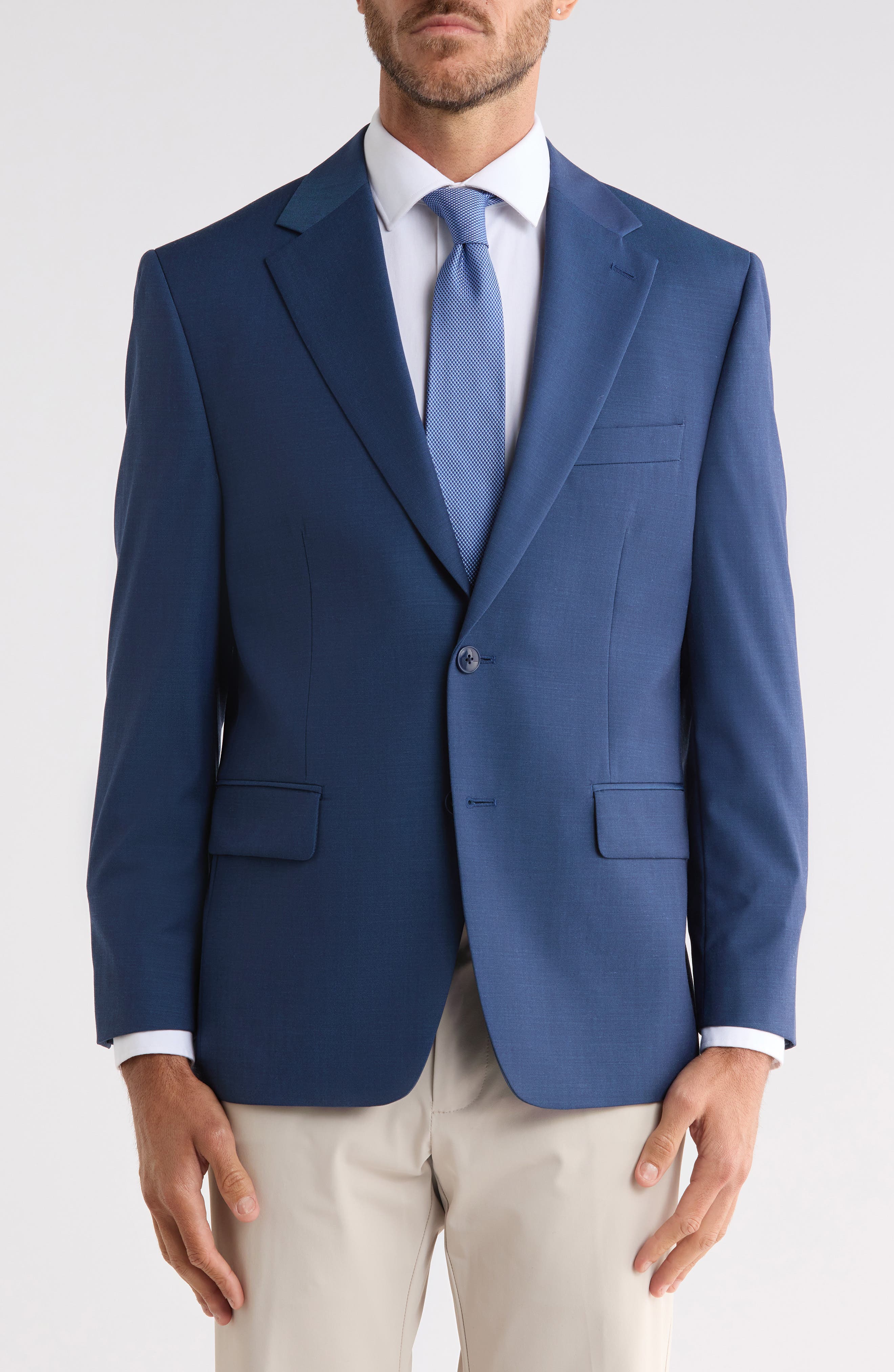 Wool Blend Suit Jacket